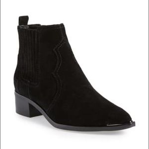 Marc Fisher Western Yohanni Black Suede Boots